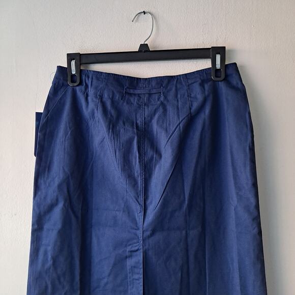 NWT Adar Mid-Calf Drawstring Straight Uniform Scrub Skirt Navy Women's Size 10 - Picture 7 of 13